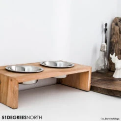 51 Degrees North Voerbak Teak High -Huisdierbenodigdheden 51 degrees north voerbak teak high 211097 1000 none