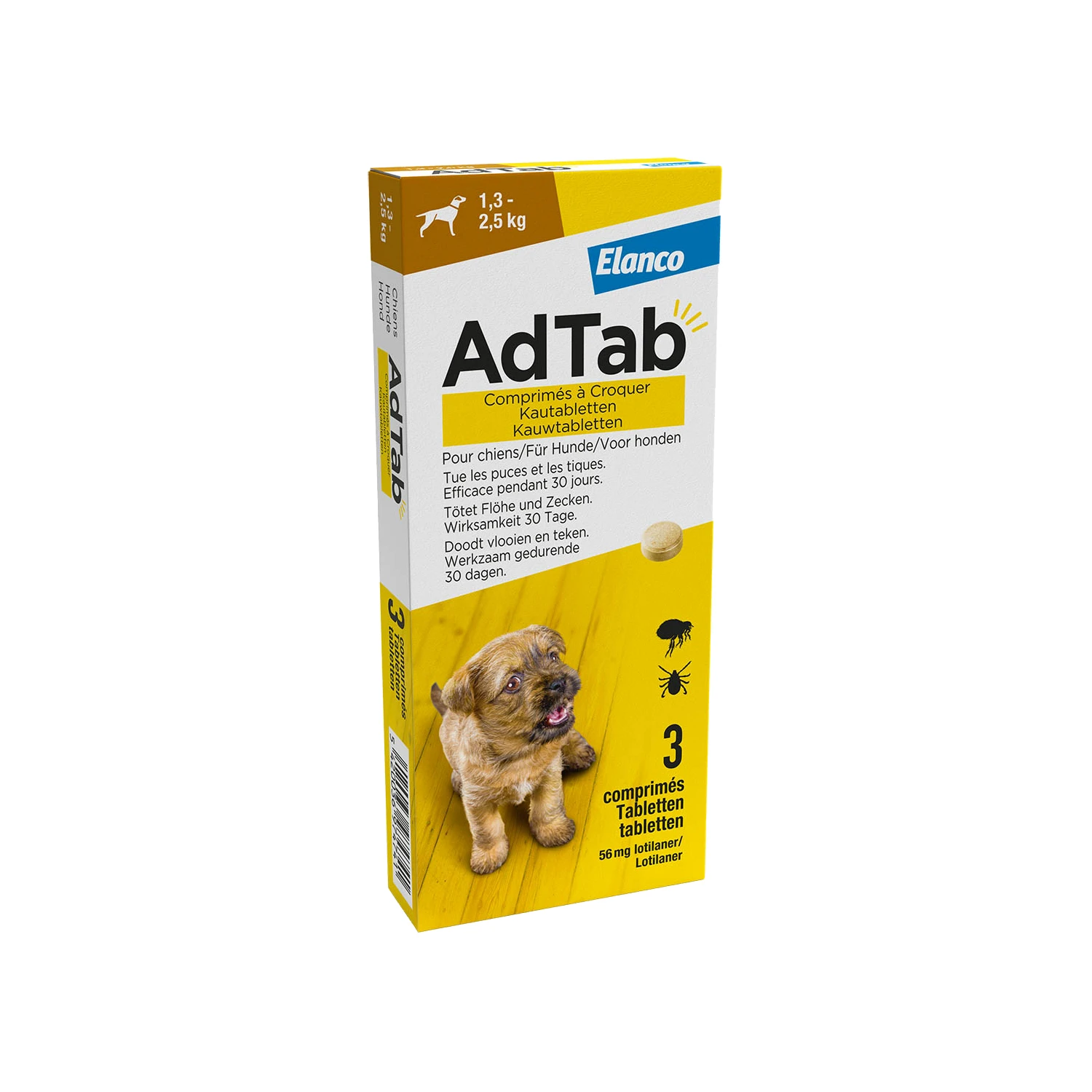 AdTab Kauwtabletten Hond 1 AdTab Kauwtabletten Hond
