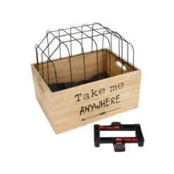 Beeztees Houten Fietsmand Journey + Kap -Huisdierbenodigdheden beeztees houten fietsmand journey kap 174289 0500 none