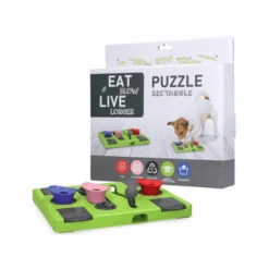 Eat Slow Live Longer Puzzle Antischrok Voerbak -Huisdierbenodigdheden eat slow live longer puzzle rectangle 136178 0500 none