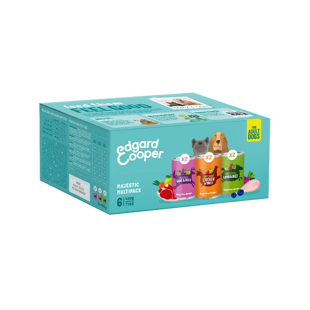 Edgard & Cooper Multipack Hondenvoer - Blik - Kip / Wild & Lam