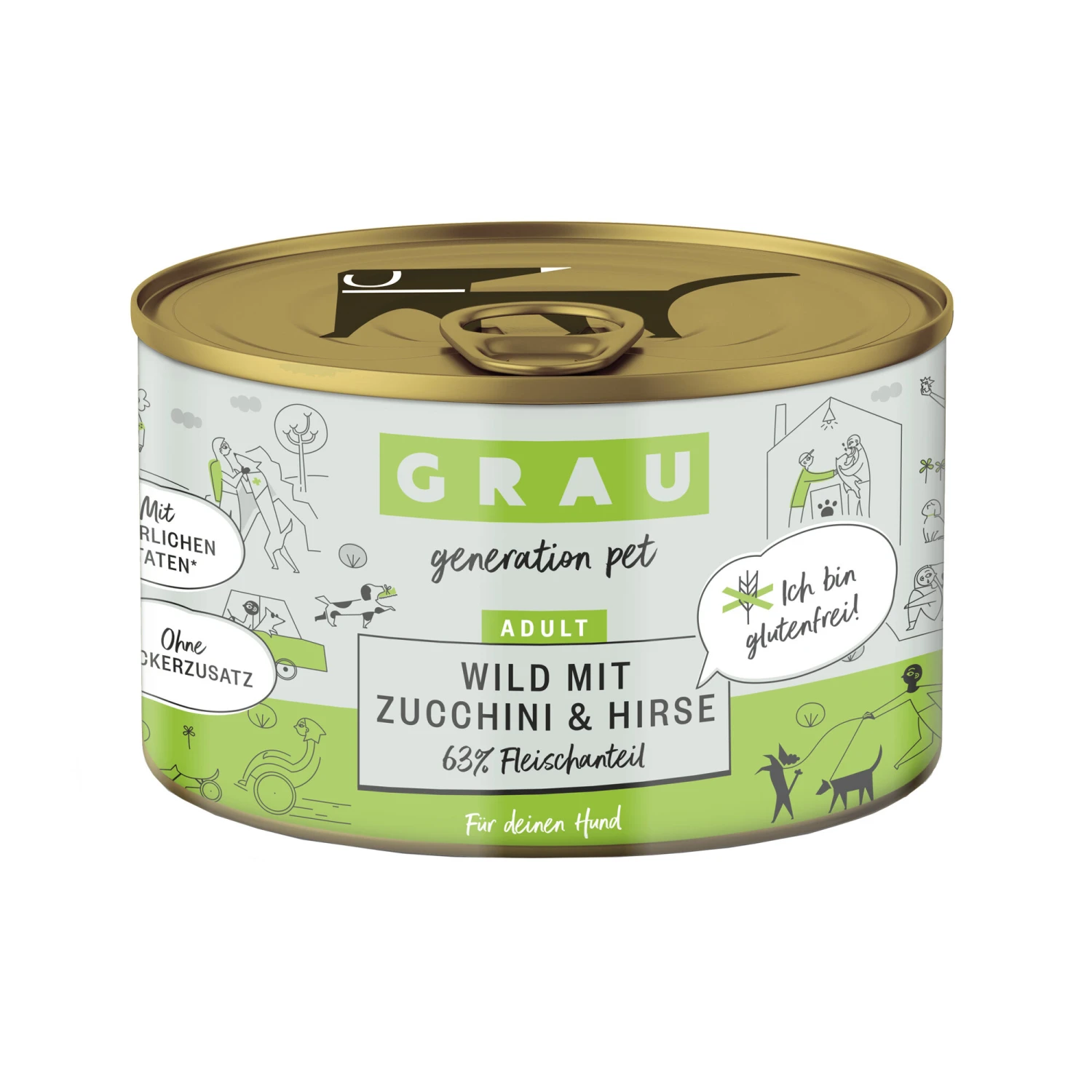 Grau Adult Hondenvoer - Hertenvlees Met Courgette En Gierst - Blik 5 Grau Adult Hondenvoer - Hertenvlees Met Courgette En Gierst - Blik - Afbeelding 5