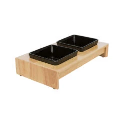Trixie Voer-Waterbak Set - Keramiek - Hout -Huisdierbenodigdheden trixie voer waterbak set keramiek hout 178705 1500 none