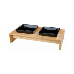 Trixie Voer-Waterbak Set - Keramiek - Hout -Huisdierbenodigdheden trixie voer waterbak set keramiek hout 178711 1500 none